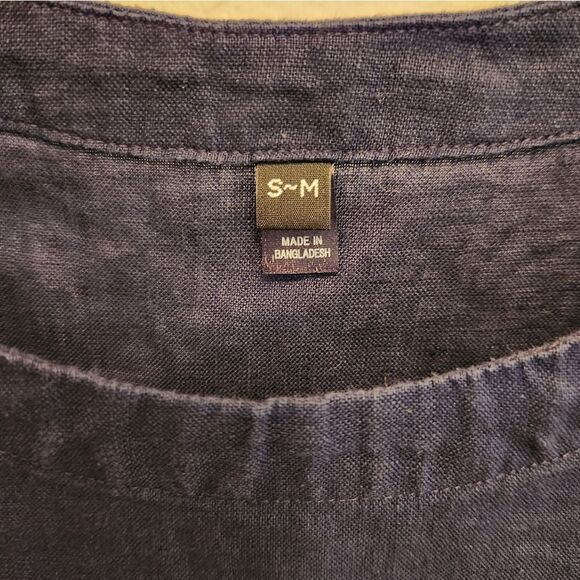 Muji  100% linen raglan short sleeve top - Picture 4 of 7